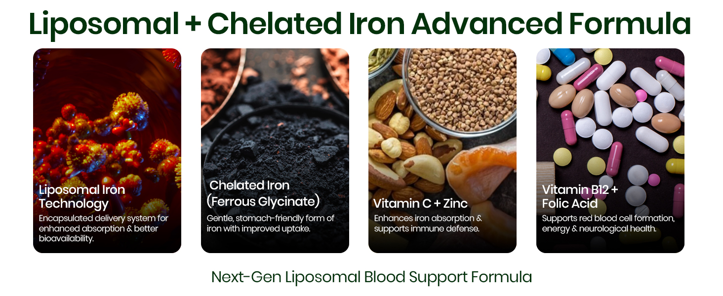 Vlado's Himalayan organics Liposomal Iron + vitamin C - 10 Veg Tablet