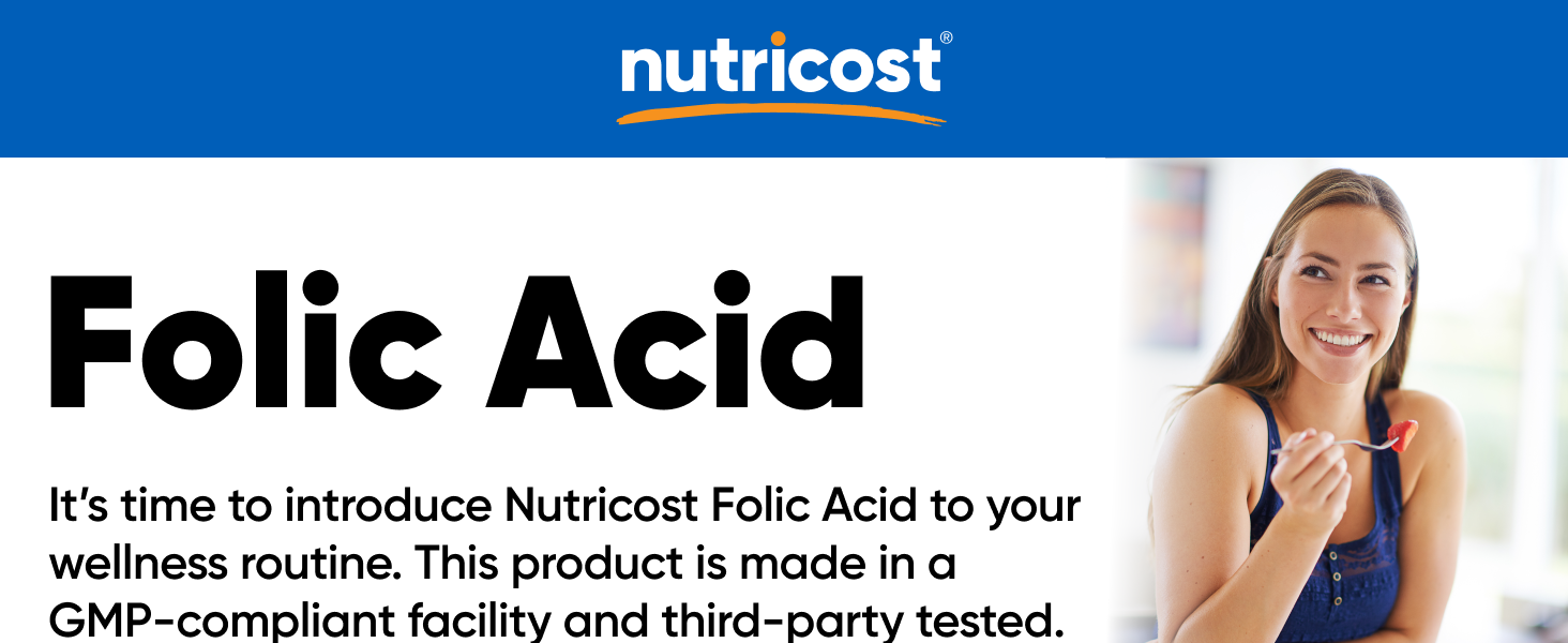 Nutricost Folic Acid (Vitamin B9) 1000 mcg, 240 Capsules