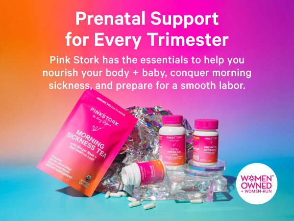 Pink Stork Folate: Methyl Folate - MTHFR Acid, Natural Form of Folic Acid for Pregnancy, Formulated for Mom + Baby, Women-Owned, 60 Capsules (Packaging May Vary)
