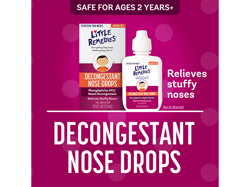 Little Remedies Sterile Baby Saline Nasal Spray and Drops, 1 Fl Oz, 6 Pk