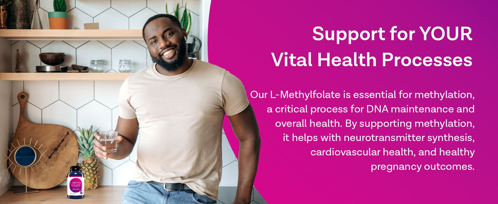 MD. Life L-Methylfolate 7.5 mg, Professional Grade, 90 Capsules, 5-MTHF