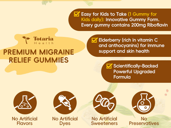 Totaria Vitamin B2 Gummies, Sugar Free Riboflavin 400mg Supplement for Adults & Kids with Magnesium Glycinate 400mg, COQ10 & Elderberry, Skin & Nervous System Support, Non-GMO, 60 Gummies