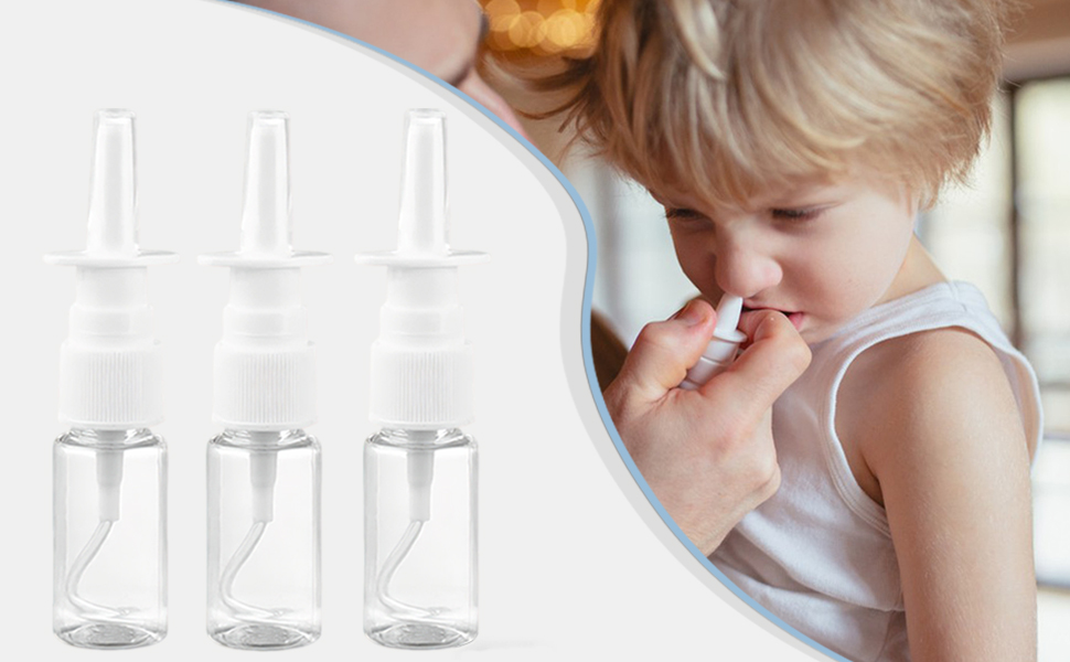 Medsuo 3 PCS 10 ml Nasal Spray Bottles Empty, Even Fine Mist, Clear