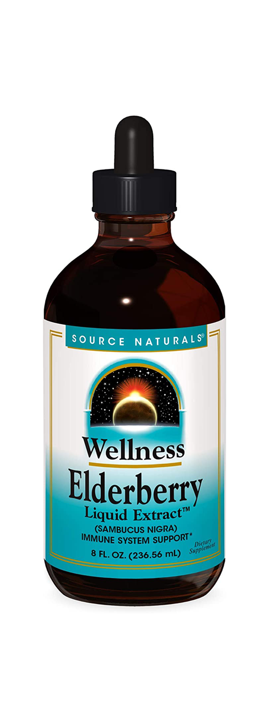Source Naturals Wellness Elderberry Liquid Extract, 500 mg - 8 Fluid oz