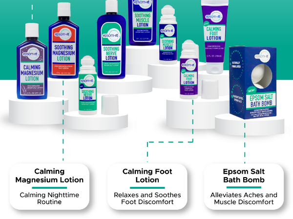 EPSOM-IT Soothing Muscle Roll On Magnesium Lotion, Epsom Salt, Arnica, 3 Oz