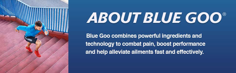 Blue Goo Pain Relieving Gel – Relief for Back, Neck, Muscle and Joint Pain, Fast-Acting Cooling and Soothing Relief with 100% Pure Emu Oil, 4 oz (1 Pack)