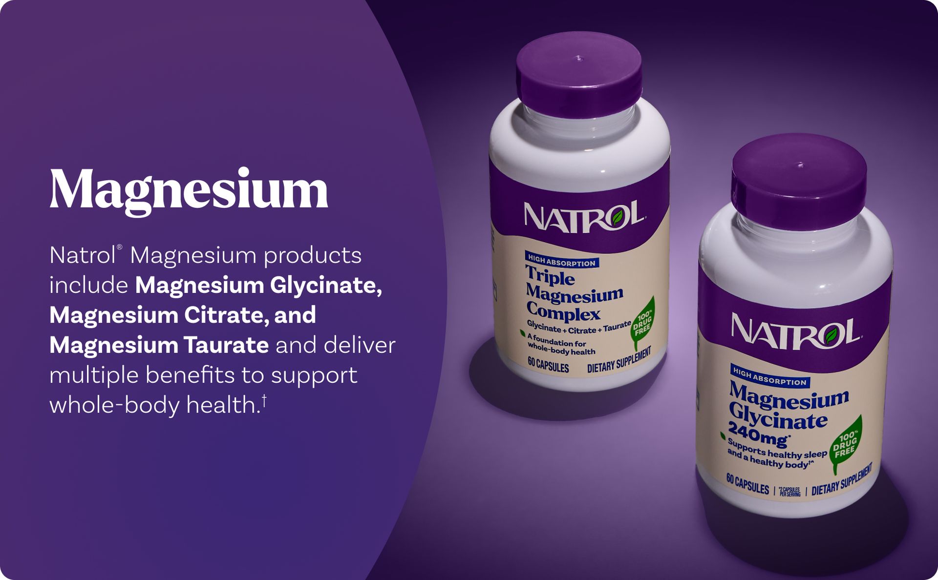 Natrol High Absorption Magnesium Glycinate 240 mg, 60 Capsules