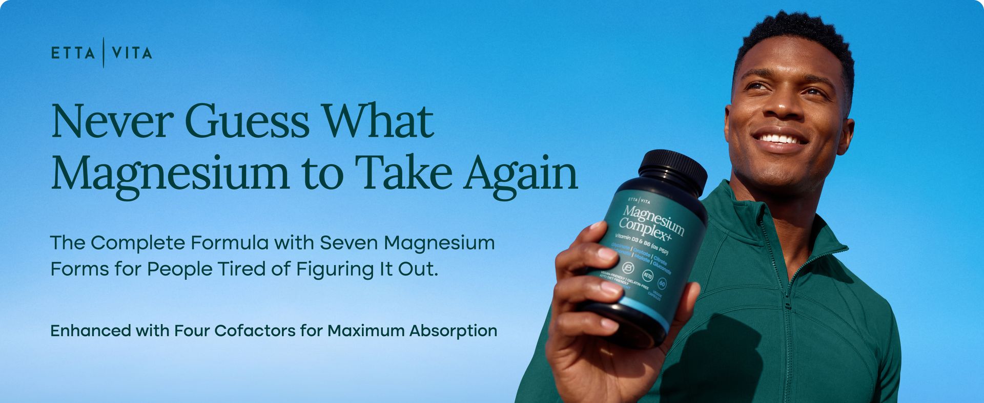 Magnesium Complex for Women & Men 500mg (7-in-1) with Vit D3 & B6 - 60 Ct