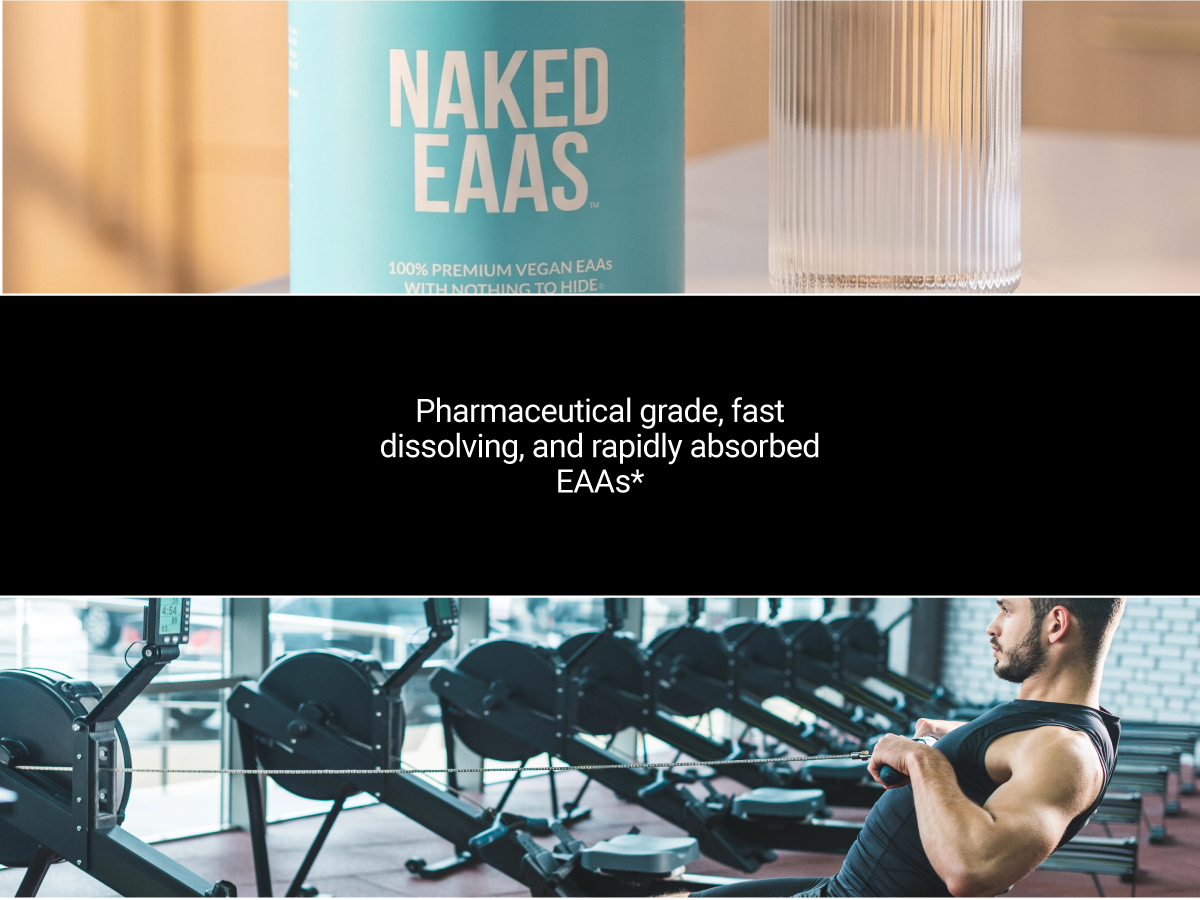 NAKED EAAs Amino Acids Powder - 50 Servings - Vegan Unflavored Essential Amino Acids 500 Grams - Instantized All Natural EAAs Powder Supplement