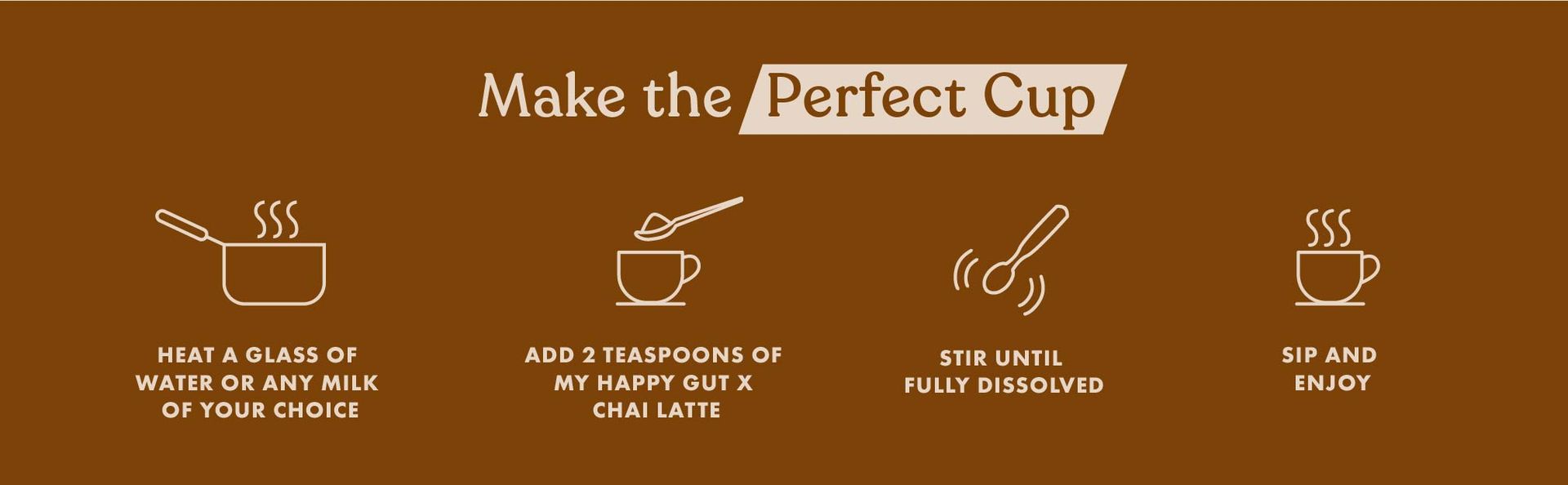 Cosmix My Happy Gut Chai Latte | For Improved Digestion & Overall Gut Health | Zero Refined Sugar, No Preservatives | Plant Based | Just add water & Enjoy (200g Pack of 1)
