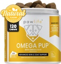 Dog Fish Oil doplňky - 120 Omega 3 Fish Oil Dog Vitamíny, Veterinarian Addimented Itching Relief for Dogs, Natural Omega 3 Fish Oil for Dogs, Dog Skin and Coat Supplement (Losos Flavor)