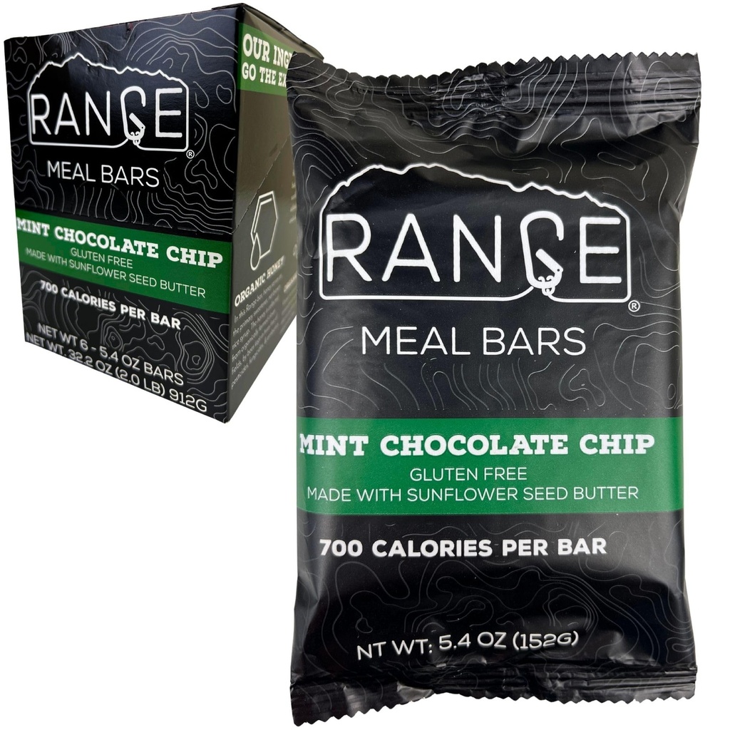 Rozsah Strava Bar - High Calorie Strava Náhradní Bary - Gluten Volný Bary - Backpacking Strava - 6 Pack (Mint Chocolate Chip)