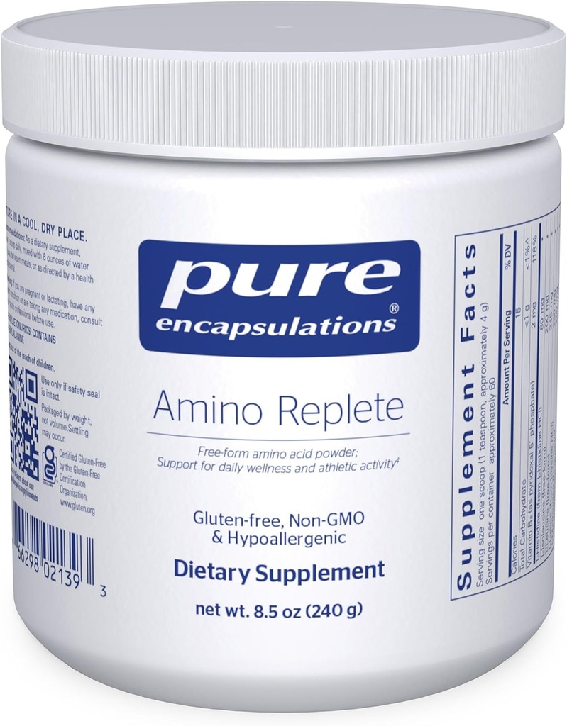 Čisté Enkapsulace Amino Replete PHARMAL 124; Hypoalergenní Free- Form Amino Acid Powder Supplement PHARMAL 124; 8.5 Ounces Powder