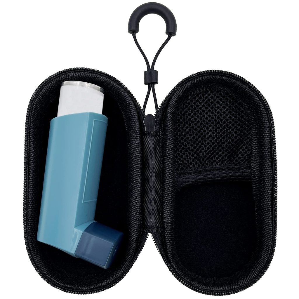 Pouzdro držitele pro Asthma Inhaler, Kompaktní pouzdro pro Handy Inhaler pro dospělé a děti (pouze pro případ) (černé)