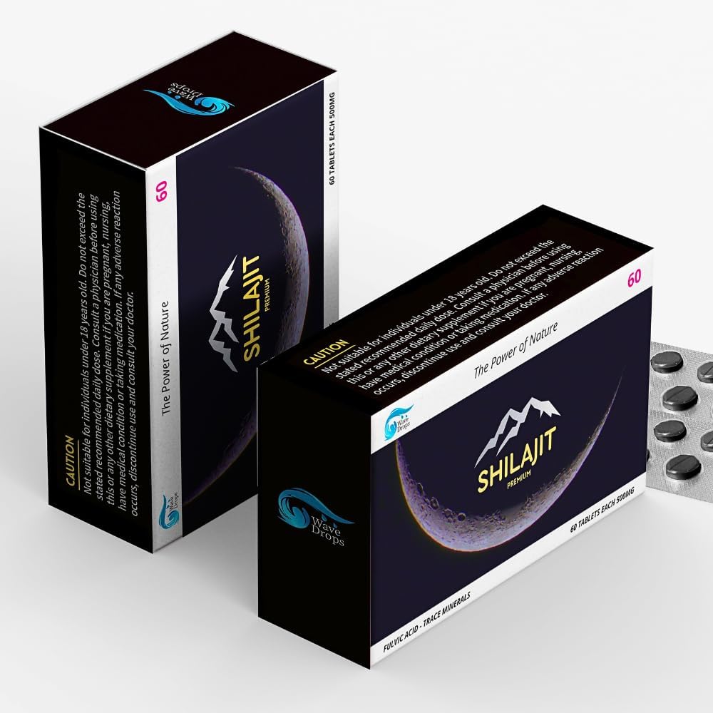 100% čistá maximální síla Shilajit Resin tablety: energie, metabolismus, imunita - 85 + stopové minerály & Fulvic Acid - Přírodní Shilajit tablety
