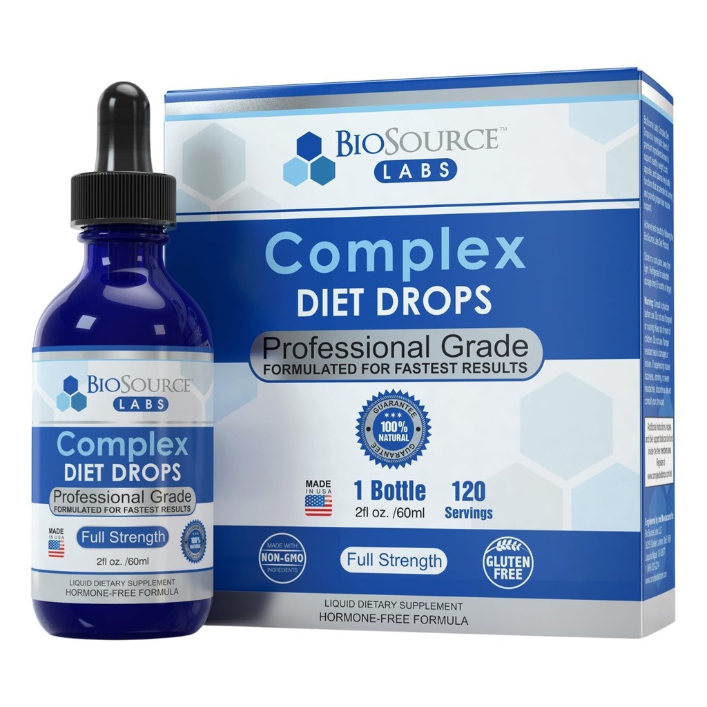 Komplexní dietní kapky - Nejlepší přírodní kapky pro muže a ženy (1 láhev, 2 fl oz) - 30 denní zásobování