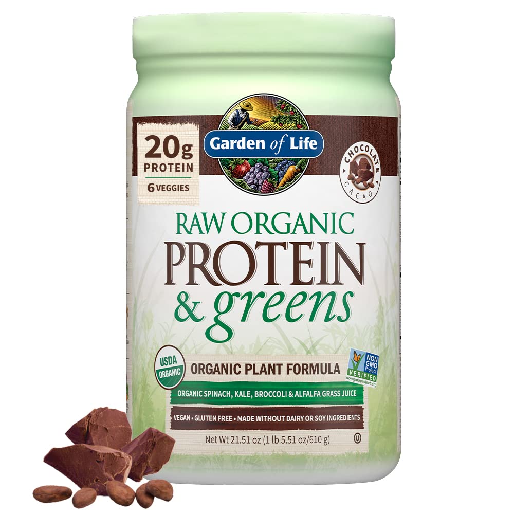 GARDEN LIFE Organic Chocolate Protein & Green, 21.51 OZ
