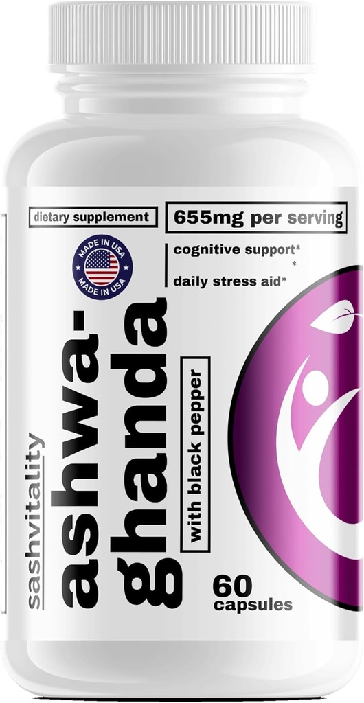 SASH Vitality Ashwagandha Kapsle 124; Vysoká síla 124; 60 Kapsle 124; pro muže a ženy