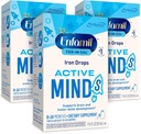 Enfamil Fer-In-Sol Iron Supplement Kapky pro kojence & Toddlers, Podporuje vývoj mozku, 50 ml Kapátko láhev, balení po 3