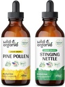 Wild & Organic Pine Pollen Tincture 4 fl oz & Stung Nettle Root Tincture 4 fl oz