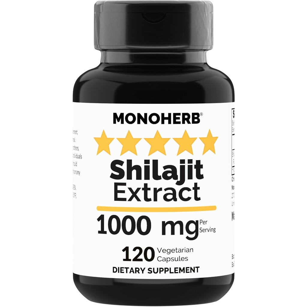 MONOHERB Shilajit Extract 1000 mg - 120 Vegetariánských tobolek