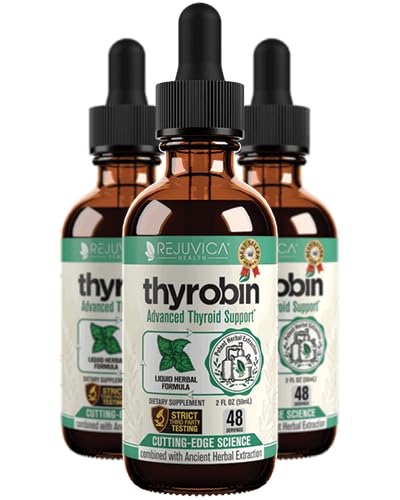 Thyrobin - Pokročilý doplněk pro podporu štítné žlázy - Liquid Delivery for Better Absorption - Jod, StringNettle, Kelp, Astragalus, Ashwagandha & Více!