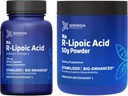 Geronova výzkum R- Lipoová kyselina 300mg 60 kaps, Biologicky zvýšený Na R- Lipoová kyselina 50g Powder Bundle