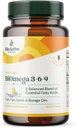 BiOACTIVE NUTRIENTS BiOmega 3-6-9 Doplněk pro ženy a muže - Omega 3 6 9 - Komplex nejlepších ryb, lněného oleje a brusivního oleje - 1200mg - 90 Softgels