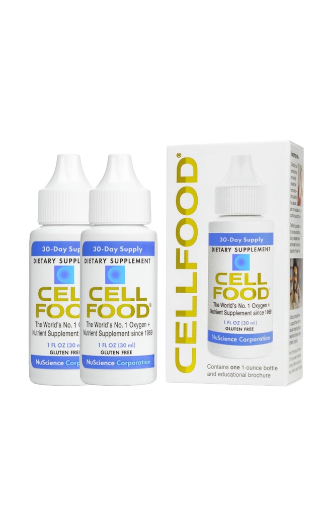 Cellfood Oxygen Boost - 1 fl oz, 2 Pack - Liquid Oxygen dodatek - gluten zdarma, Cert. Kosher