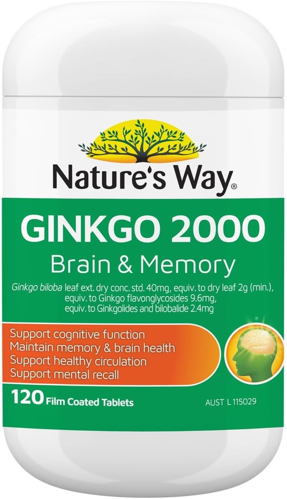 Cesta přírody Ginkgo Biloba 2000MG 100 + 20 tablet