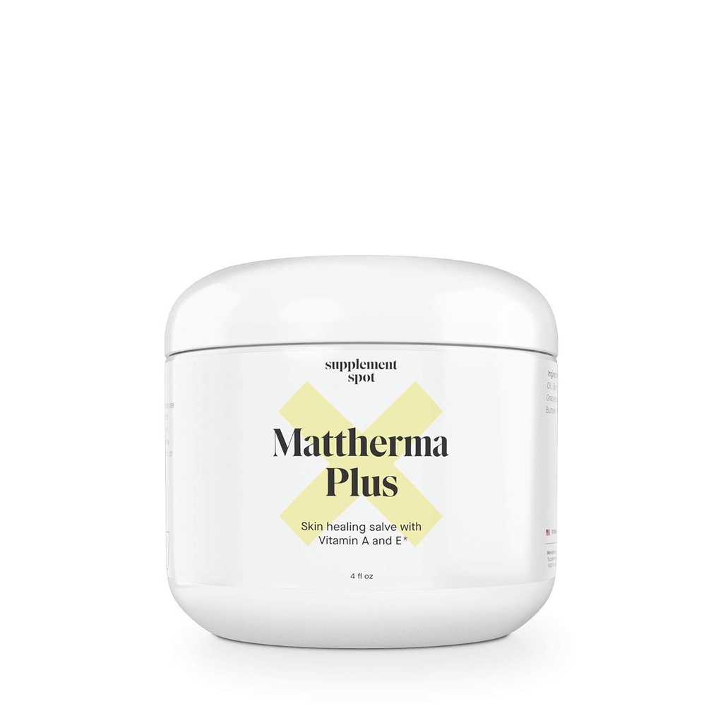 Mattherma Plus kůže hojení Ointment (4 Fl Oz.) - Soothing Salve for Cracked Skin w / Vitamin E & A - All- Účel Moisture Barrier Ointment to Lourish & Support Natural Healing Process of Body