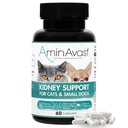 AminAvast Malé psy a Cat Podpora ledvin - Podporuje zdravou podporu ledvin u koček a malých psů - 300mg, 60 tobolek