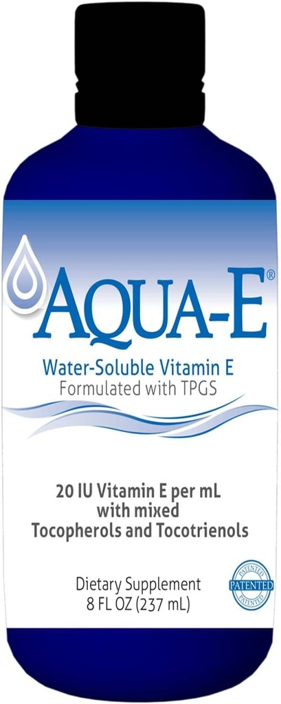 UNIQUE E A.C. Grace Company, Aqua-E Water- Soluble Vitamin E, Tocopherols & Tocotrienols, 8 fl oz (237 ml)