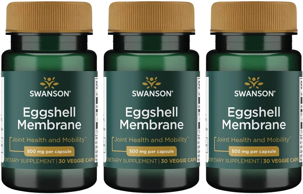 Swanson Eggshell Membrane 500 mg 30 Veg Caps (3 balení)