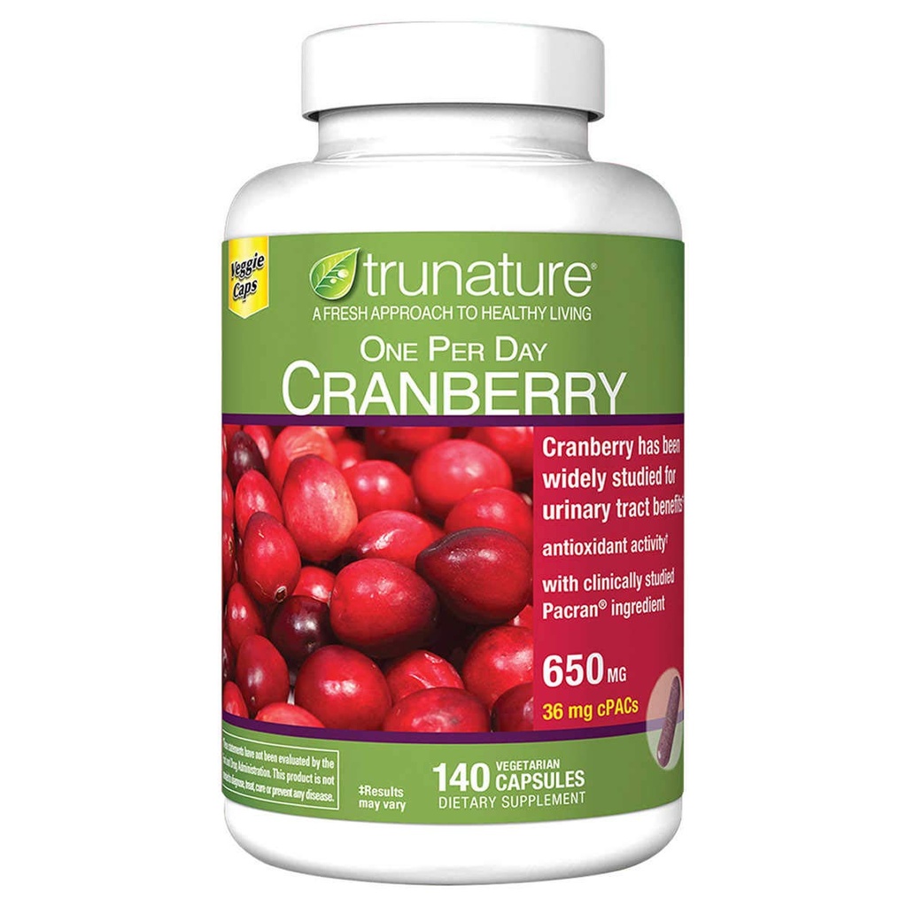Cranberry 650 mg, 140 Vegetariánských tobolek (3 balení)