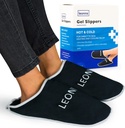Gel Ice Pack Slippers - Poskytuje teplou a studenou terapii bolesti nohou, Neuropatie bolesti pro nohy, Gout Relief, Otoky nohy, Plantar Fasciitis a Heel Spurs- Jedna velikost hodí nejvíce (černá)