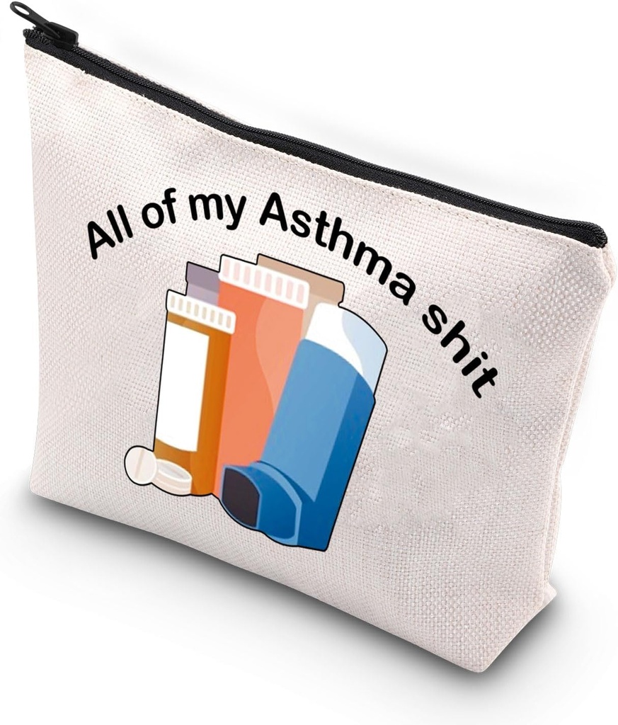 VAMSII ASTHMA Fighter Gift Inhaler cestovní taška všechny moje ASTHMA hovno uvědomění Medikace Bag