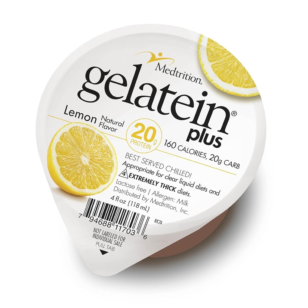 Medtrition Gelatein Plus Lemon: 20 gramů proteinu. Ideální pro čiré kapalné diety, polykající potíže, dialýzy a onkologie. Skvělé před nebo Post- cvičení Snack. (36 Pack)...