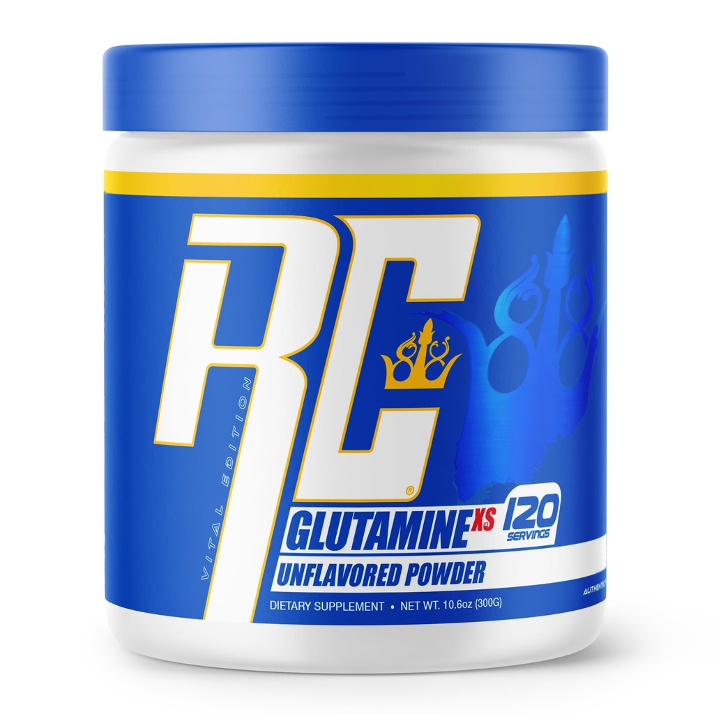 Ronnie Coleman Signature Series Glutamin Powder, dodatek pro příspěvek cvičení Muscle Recovery, doplňky s L-glutamin pro muže a ženy, Podpora síly, Neochucený nápoj Mix, 120 Služebnictví