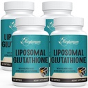 2400 MG Liposomal Glutathione Softgels, Max Absorpce, Aktivní forma L- Glutathione Reduced (GSH), s Hyaluronic acid, Resveratrol, Master Antioxidants for Detox, Brain, imunitní systém, 240 Softgels