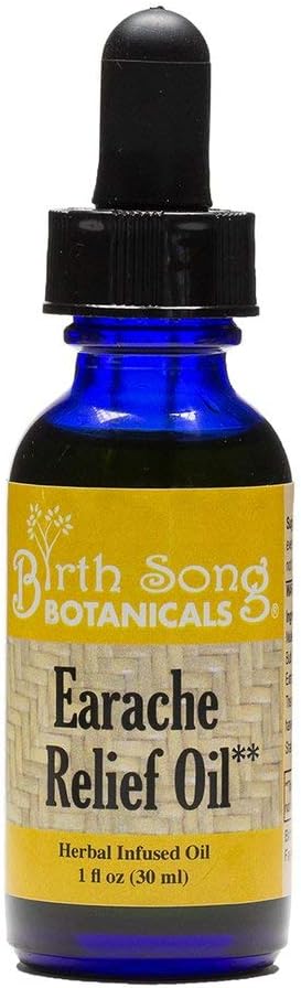 Zrození Song Botanicals Bylinné Ušní Olej, Přírodní Ušní kapky, Směs s česnekem a Mullein Květiny, pro plavce a voskové odstraňované děti, Dospělí, Baby, 1oz láhev