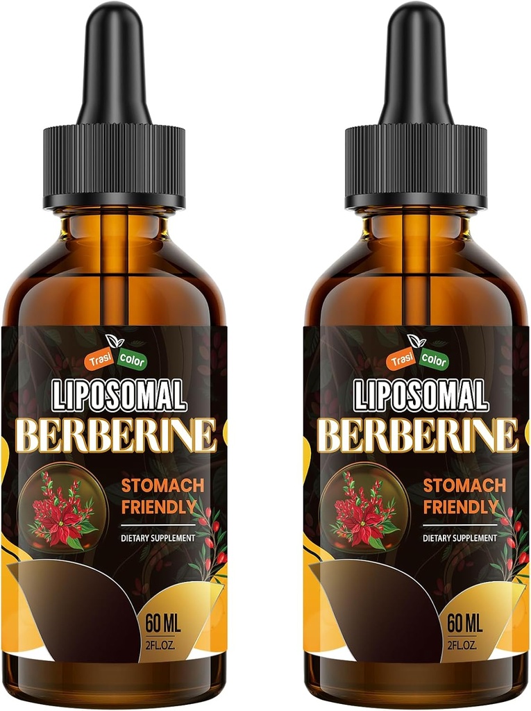 Berberine dodatek s Ceylon Skořice 3000mg - Vysoká biologická dostupnost Lipozomální Berberine kapalné kapky, Berberine HCL komplex plus turmerické doplňky, AMPK Activator, Vhodné pro ženy, Men- 120ml