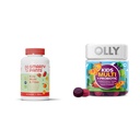 SmartyPants Kids Multivitamin Gummies a Fiber dodatek: Omega 3 Fish Oil & OLLY Kids Multivitamin + Probiotický Gummy, stravovací a imunitní podpora