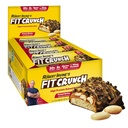 FITCRUNCH Plná velikost proteinové tyčinky, 6-vrstvý pečený bar, 6g cukru, gluten zdarma & měkký dort jádro (12 barů, arašídové máslo)