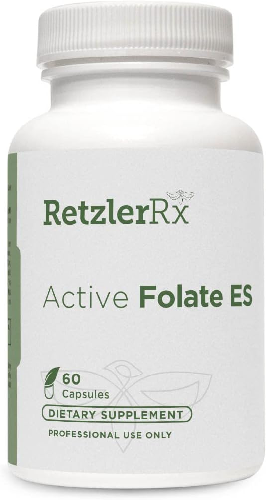 HormoneSynergy Active Folate ES - 5- MTHF - 10,000 mcg (10 mg) per Serving - 5- MTHF (as 5- methyltetrahydrofolát) - Bioactive Folát as Quatrefolic ® - 60 Veg Caps