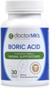 Lékař MK 's NATURAL Boric Acid Suppositors (600mg) for Health Feminin pH Support.