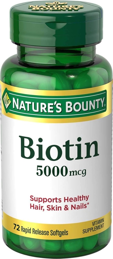Přírodní Bounty Biotin 5000 mcg Tekuté ponožky 72 ea (Balení po 5)