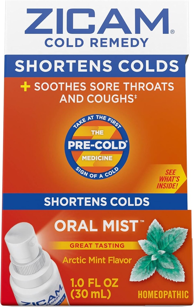 Zicam Cold Remedy Zinek Arctic Mint Oral Mist, 1 Ounce