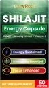 Shilajit Kapsle, Himaláje, Abundant Fulvic Acid & 85 + Stopy Minerály, Lepek zdarma, Žádný přidaný cukr Shilajit Kapsle pro muže a ženy