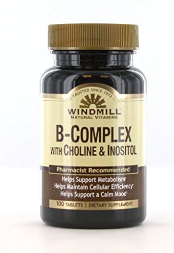 Větrný mlýn B-Complex s Choline a Inositol Tabs 100' s Větrný mlýn